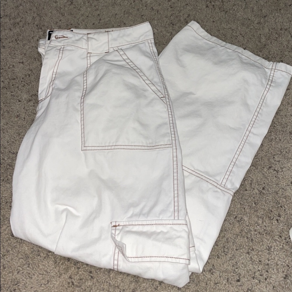 ASOS white cross stitch jeans